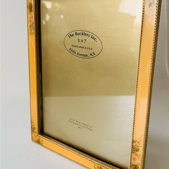 vintage Metal The bucklers picture frame Hand Crafted In USA 5.5/7” - Picture 14 of 15